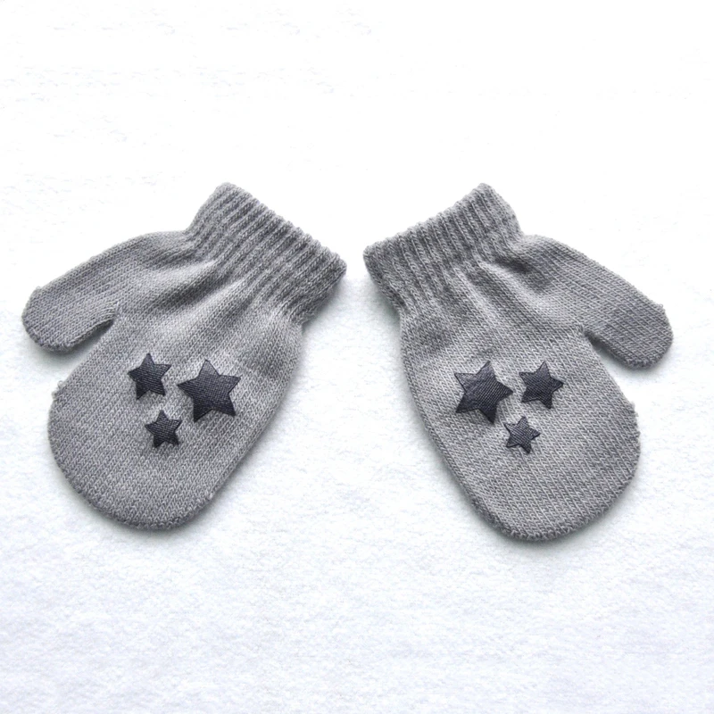 BalleenShiny Baby Knitted Gloves For Boys&Girls Solid Color Thicken Fluffy Gloves Toddler Warm Mittens Winter Accessories