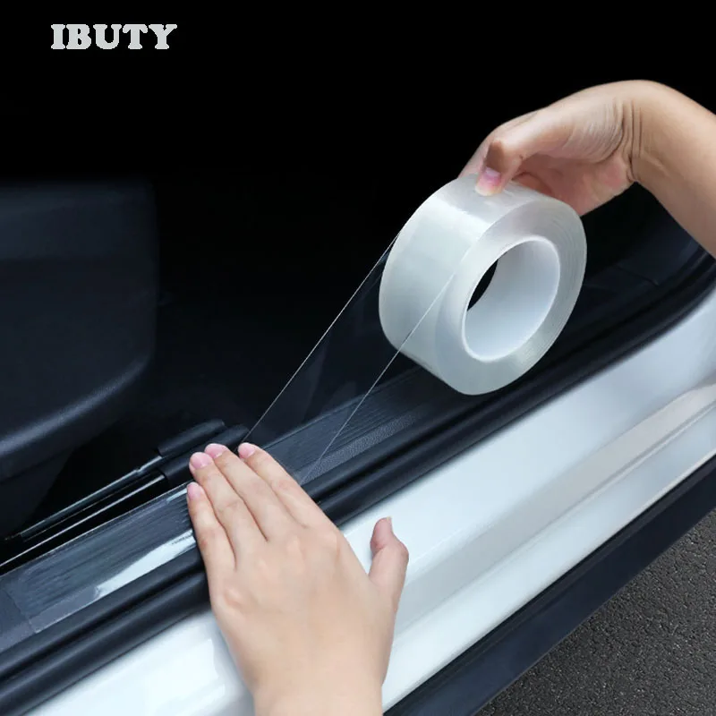 For Volkswagen POLO Hatchback 2006 2008 2009 2010 Transparent Nano Sticker Car Door Sill Trunk Trim Stickers Protector Strip | Автомобили