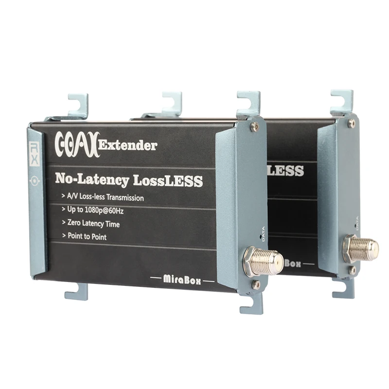  Mirabox HDMI Coax Extender Over Single RG59/RG-6U Coaxial Cable with F Type RF Coaxial Connectors S