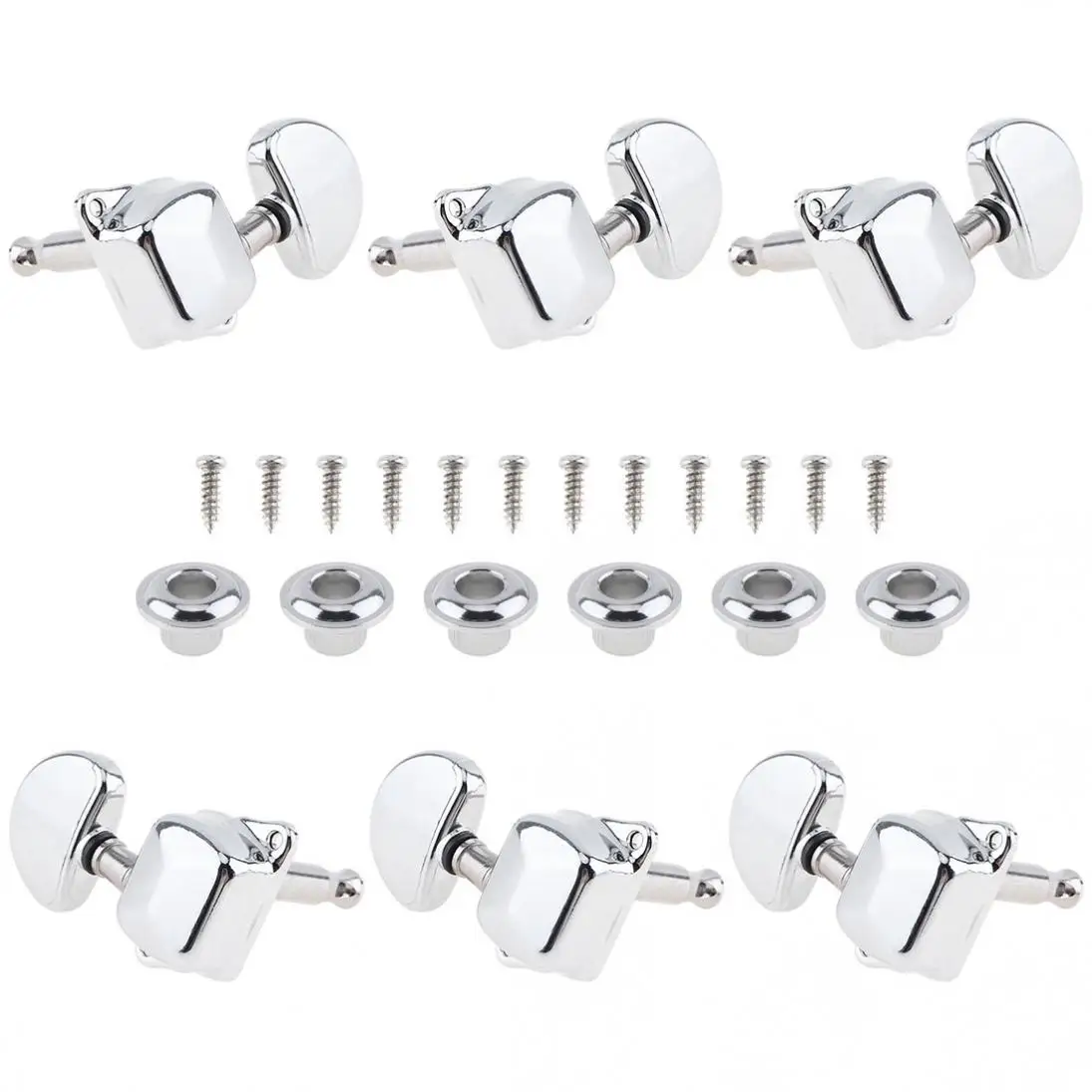 Хит продаж 6 шт./лот хромированные тюнинговые прищепки для гитары 3R + 3L