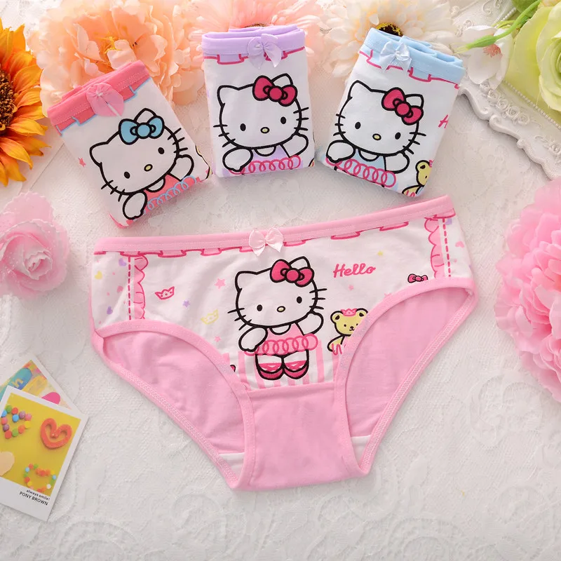 4pcs/lot new fashion kids child girls' underwear lovely panties cartoon female baby panties clothing briefs children clothe