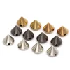 50Pcs Cone Spikes Studs 10MM CCB Rivets Silver Gold Black Plastic Spikes And Studs For Leather Crafts DIY Punk Clothes Shoes - 2