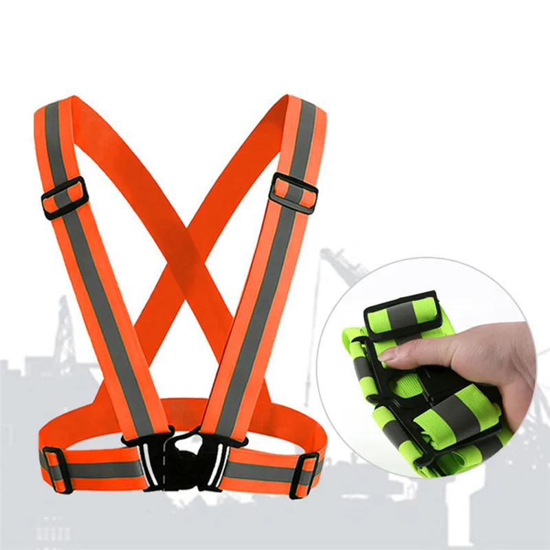 Night running reflective vest Adjustable Safety Security High Visibility Reflective Vest Gear Stripes Jacket Night Wholesale Night running reflective vest Adjustable Safety Security High Visibility Reflective Vest Gear Stripes Jacket Night Wholesale