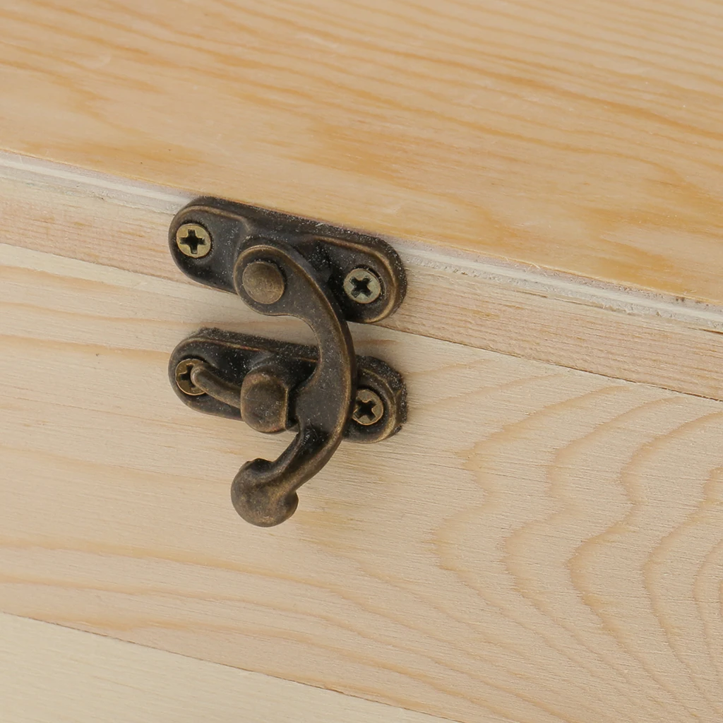 Unfinished Wood Jewelry Organizer Holder - Classic Jewelry Box with Drawer & Modern Closure, Mirror