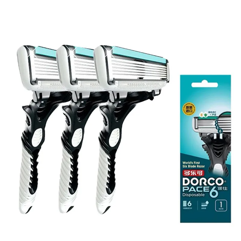 Оригинальный бритвенный станок Dorco PACE 6 с одноразовыми лезвиями для мужского лица