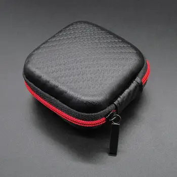 

Portable Mini Zipper Square Hard Aseismic Moisture proof Headphone Bag Storage Box Headset Case for SD TF Cards