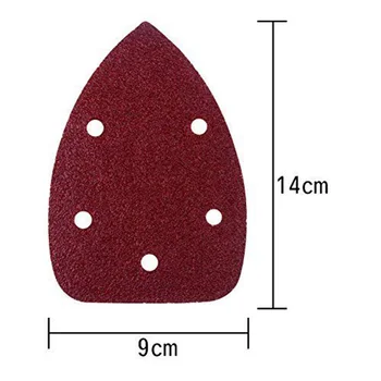 

50 Pieces 5 Holes Mouse Detail Sander Sandpaper Sanding Paper Hook and Loop