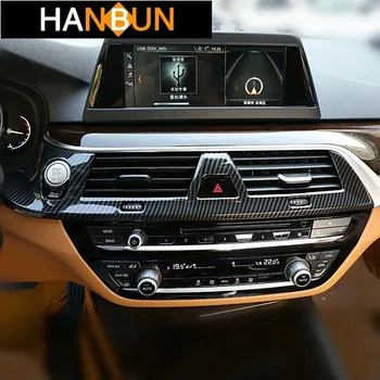 

Carbon Fiber Color Car Air Conditioner Outlet Decoration Frame Trim For BMW 5 Series G30 Interior Console CD Panel Cover Sticker