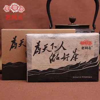 

Haiwan 2017 Old Comrade Made Good Tea for Everyone Raw Pu-erh Brick 250g