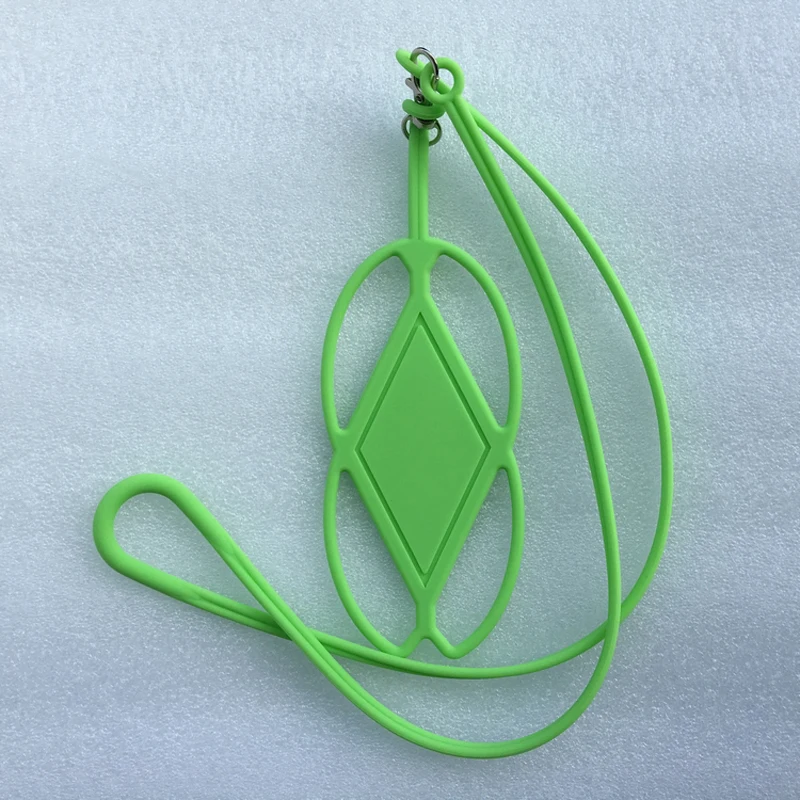 Универсальный силиконовый ремешок-держатель чехол для телефона чехол для ключей Ремешок для телефонов шейный ремешок ожерелье слинг для мобильного телефона ремешок - Цвет: Green