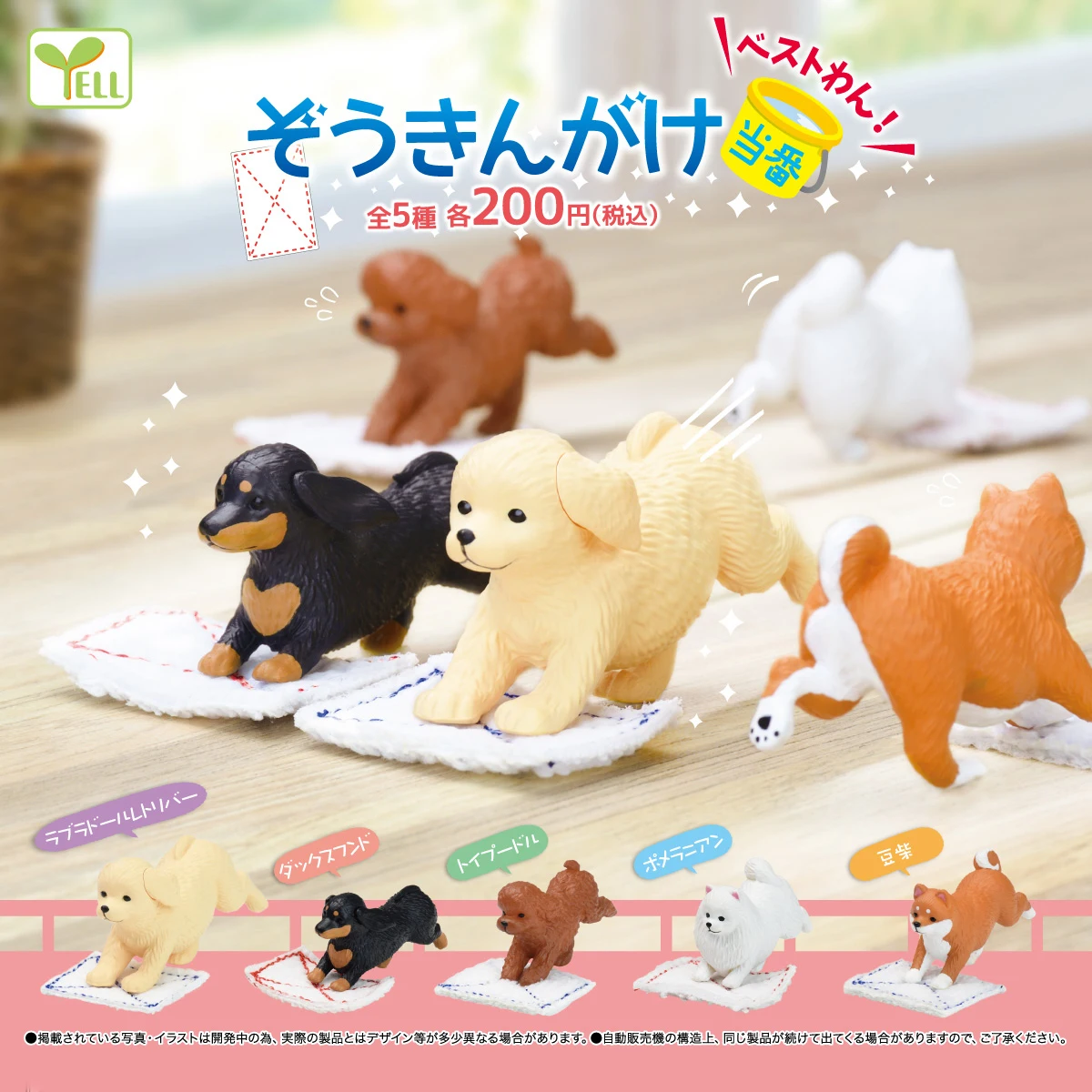 Original Genuine Gashapon Toys Cute Kawaii Labrador Golden Retriever Pomeranian Barboncino Shiba Inu Cuccioli Pirottini Mop Figure