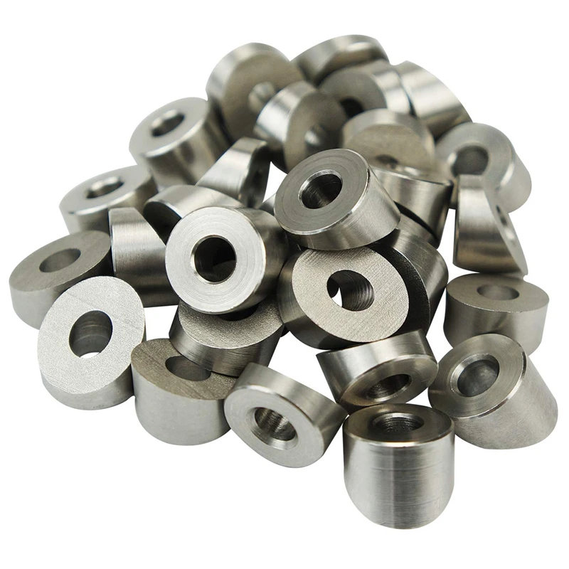 Stainless Steel 0.64 Cm 30 Degree Bevel Washer For Deck Cable Tracks From 0.32 Cm To 0.48 Cm T316 Marine, Wood/Metal/Aluminum Co