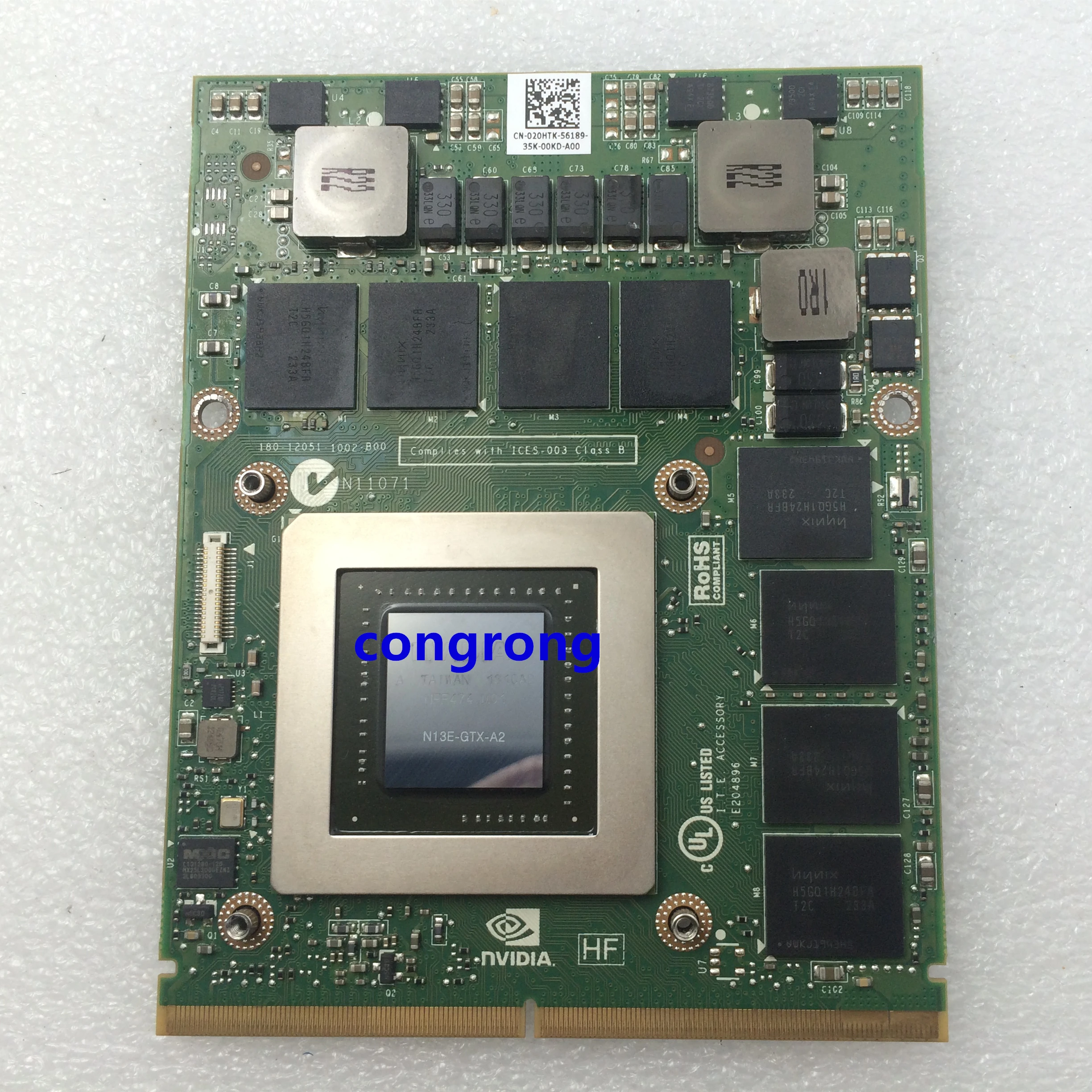 Оригинальная графическая видеокарта GTX680M GTX 680M N13E-GTX-A2 CN-020HTK 20HTK для Dell Alienware M15X M17X