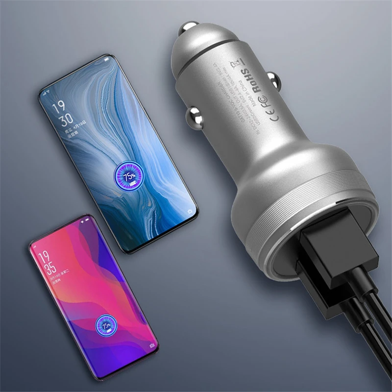 Чехол из ПВХ для OnePlus 7T Pro Warp автомобиля Зарядное устройство Алюминий сплав супер быстрая зарядка автомобиля Зарядное устройство для OnePlus 7 t/7/7 Pro/6 T/5 T/5/3 т тире Зарядное устройство