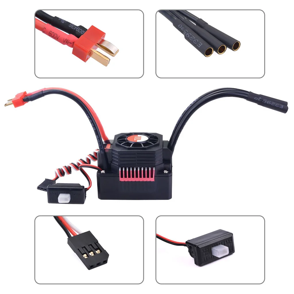 SURPASS хобби серии KK водонепроницаемый 3665 2300KV 2900KV 3,175 мм вал двигателя и 80A ESC с радиатором комбо для 1/10 RC грузовик автомобиль