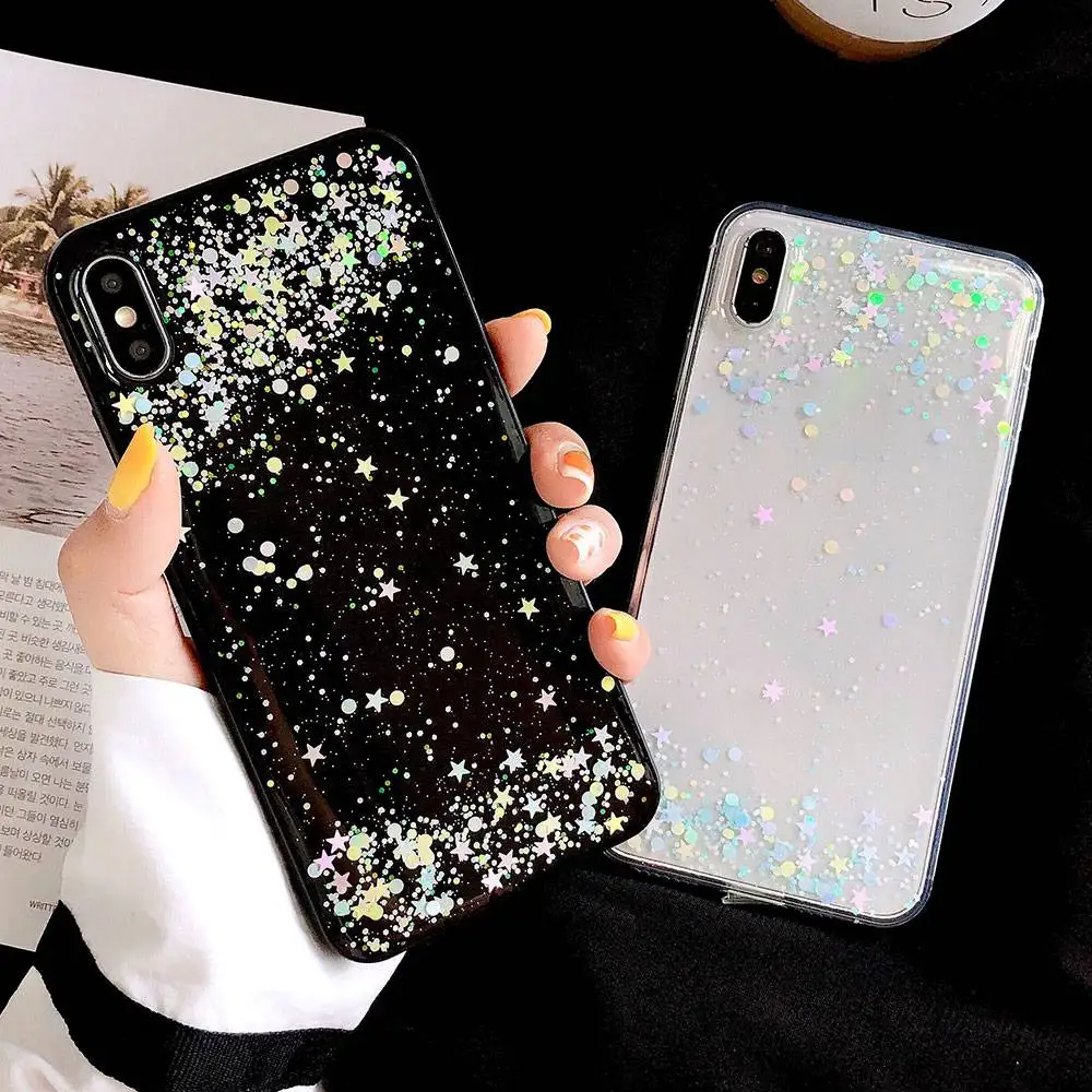 

KISSCASE Bling Glitter Phone Case For iPhone X 7 Plus XR XS MAX Star Pattern Cases For iPhone 7 8 6 6S Plus Soft TPU Back Cover