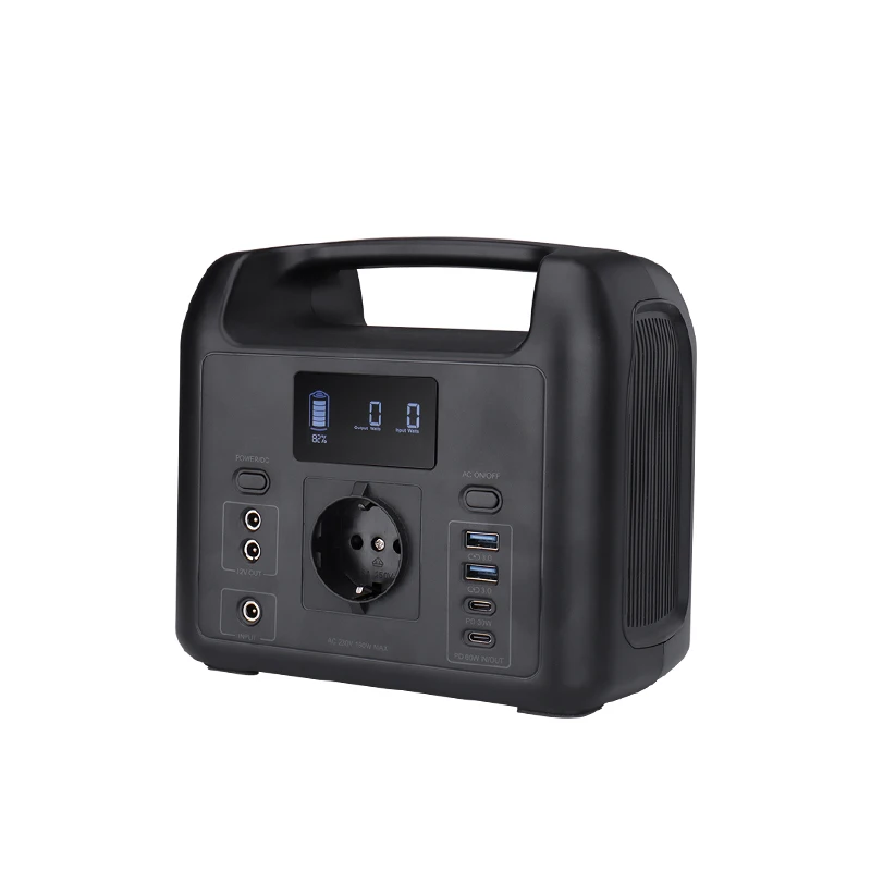 Portable 160W Power Station Solar Powered Generator Type C PD Quick Charge LiFePo4 Battery Outdoor Power Station best portable charger Power Bank