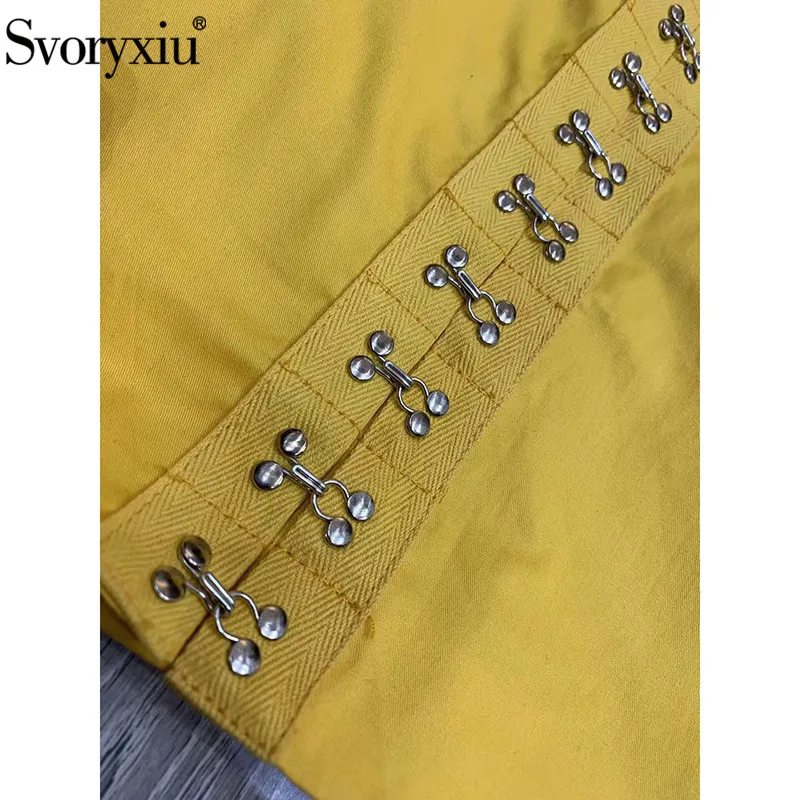 Svoryxiu, новинка, Осень-зима, подиум, хлопок, белое короткое платье, женское, сексуальное, квадратный воротник, длинный рукав, тонкие платья