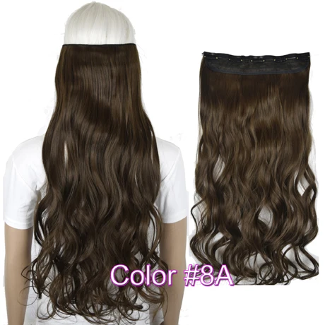 8A TOPREETY термостойкие синтетические волосы волнистые 5 клипс на клипсах в наращивание волос 5018 - Цвет: 8A