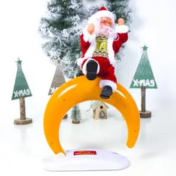 Креативный фестиваль прекрасный Рождество Электрический Альпинизм Санта Клаус музыкальная плюшевая игрушка рождественские украшения