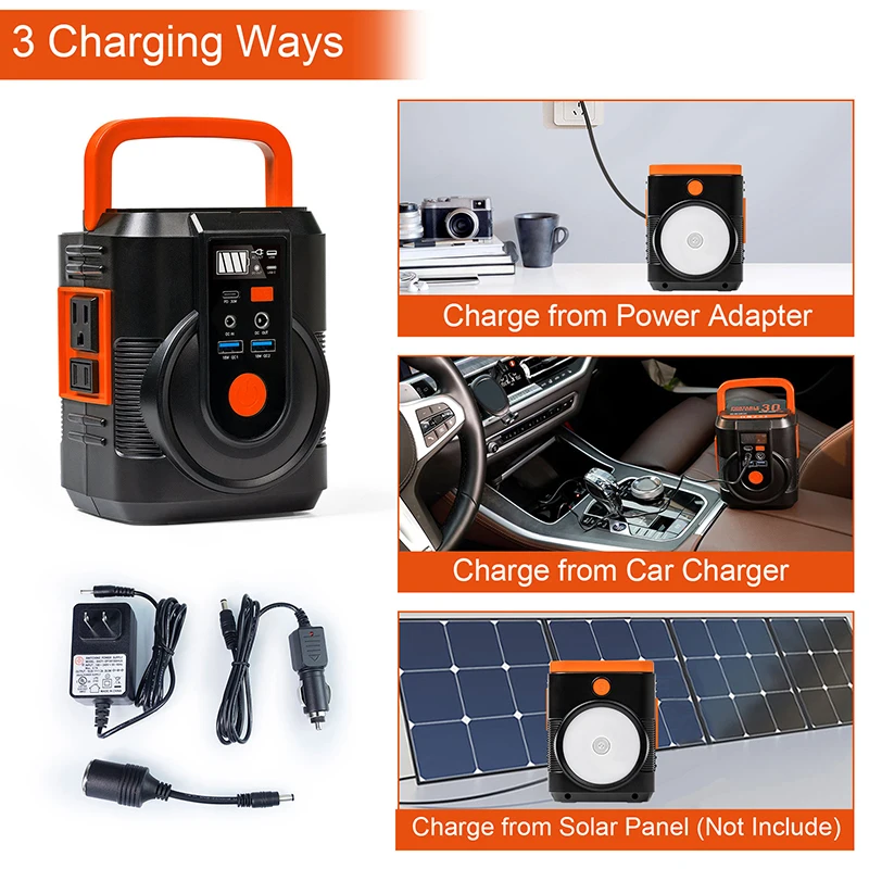 110V Outdoor Energy Power Supply Charging Portable Power Station Enikol 30000mAh 220V Solar Generator 100W for Camping Emergency