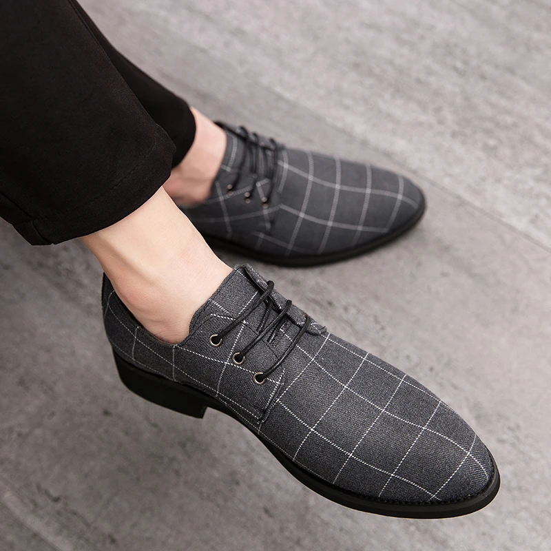 Деловая официальная обувь; Мужская обувь в деловом стиле; мужские итальянские модельные туфли; модные элегантные вечерние туфли; мужские деловые туфли; Цвет черный, серый