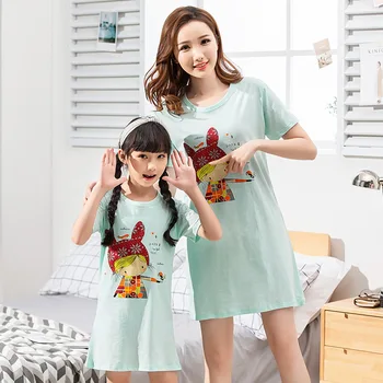 

Family Matching Outfits Nightdress Mom Girls Pajamas Dress Kids Baby Parent-child Family Look Dress Big Girls Unicorn Nightgowns