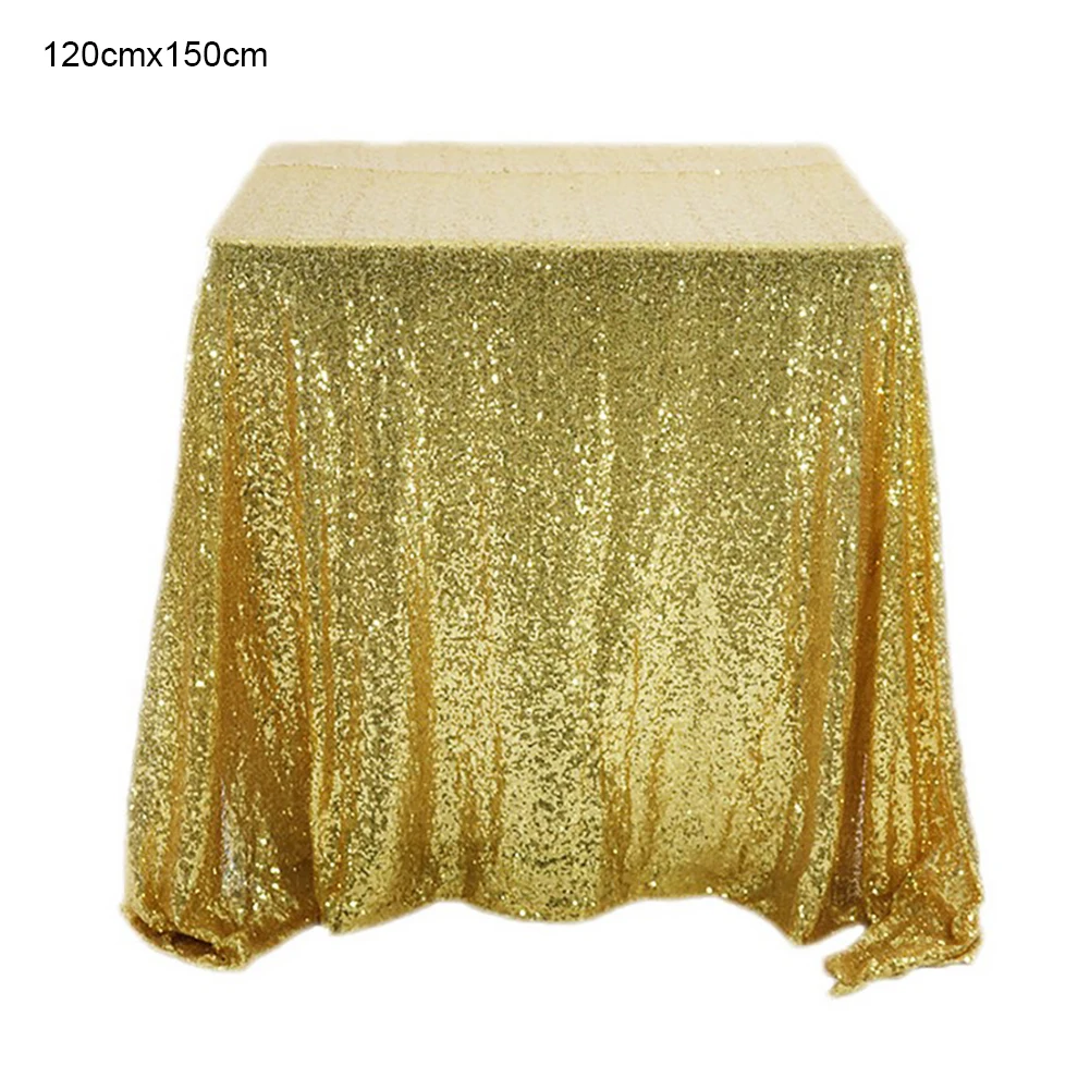 Золотая скатерть с блестками квадратная вышитая скатерть с блестками вышитая скатерть украшения для праздничного стола блестящая скатерть 22