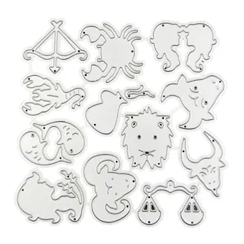 

Carbon Steel Constellation Signs Cutting Die Embossing Stencil Template Mold DIY Paper Art Handcraft Scrapbook Bookmark Card Dec