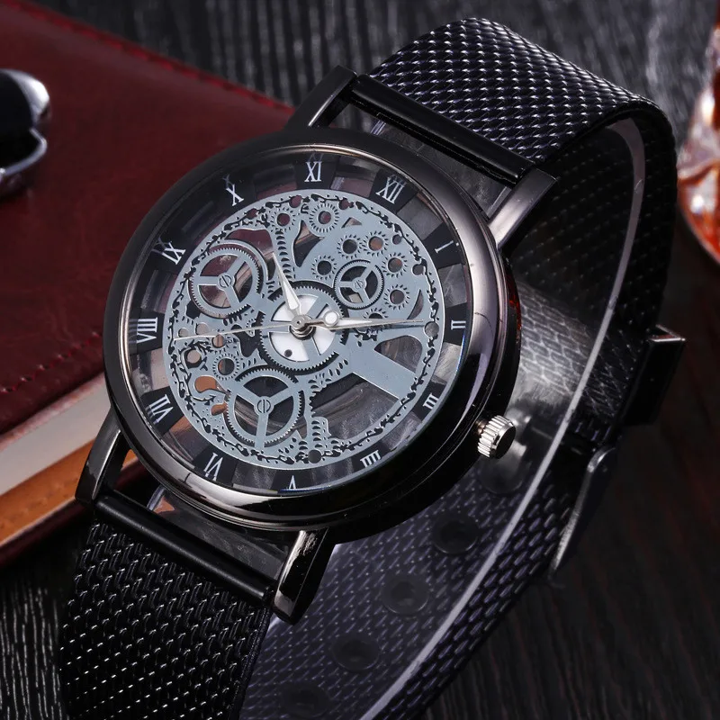 Роскошные серебряные и золотые полые стальные часы модные часы для мужчин и женщин унисекс Hombre кварцевые наручные часы Часы Ретро Relogio