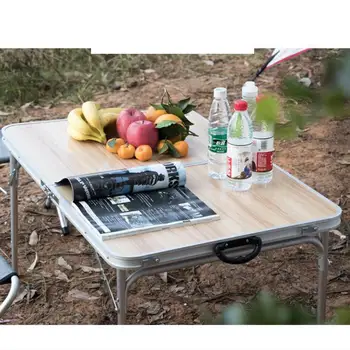 

Outdoor Portable Folding Table Lightweight Aluminum Alloy Wild Fishing Picnic Table With Stool Set Tables And Chairs