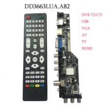 DD3663LUA. A82 Универсальный светодиодный ТВ драйвер платы 15-3" цифровой ТВ материнская плата ТВ/USB/VGA/HDMI Многоязычная