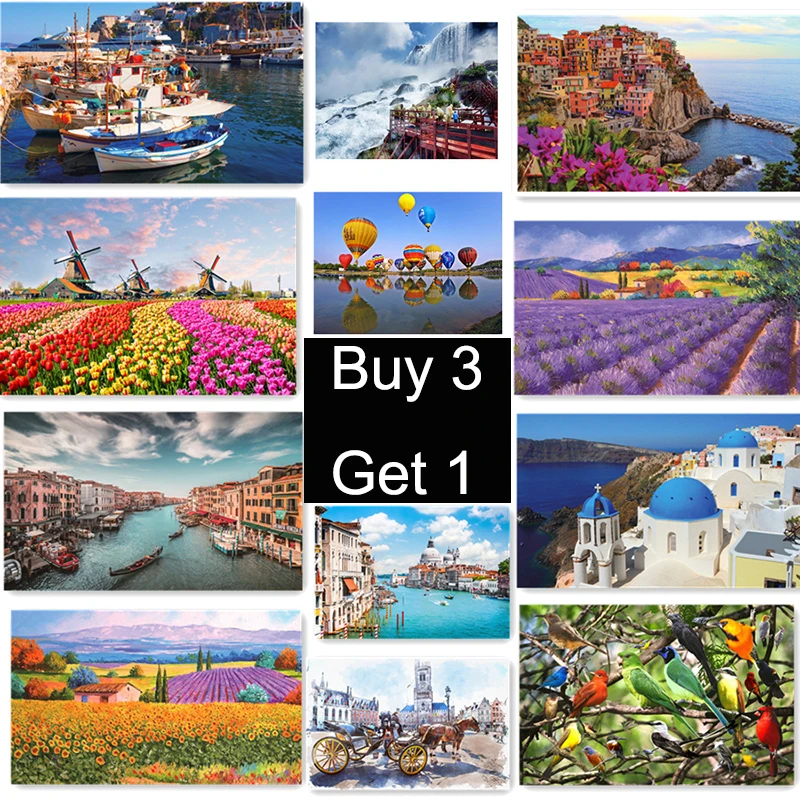 

MINI Jigsaw puzzles 500 pieces wooden Assembling picture Landscape puzzle toys for adults childrens kids games educational Toy