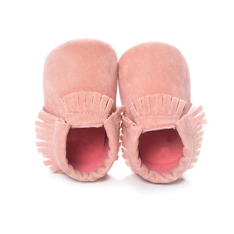 Детские мокасины из искусственной замши для новорожденных брендовые Детские ботинки мокасины Bebes кукла трансфер до замшевые кожаные детские пушистые Мокасины нескользящие носки для малышей