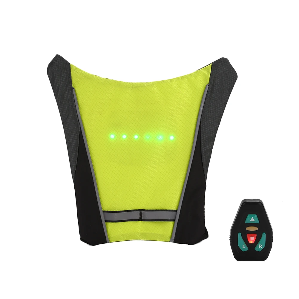 Steering Light Backpack 2.4GHZ LED Warning Glowing Wireless Remote Lithium Battery USB Motion Riding Backpack Pendant
