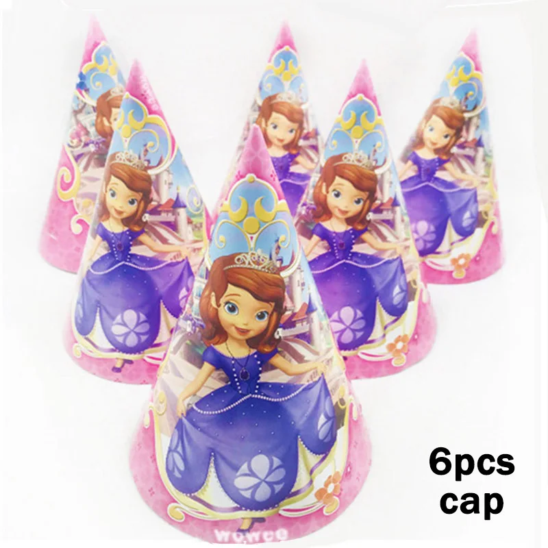 24pcs Cake Dessert Inserted Card Sofia Princess Cake Toppers Cartoon Decoration Card Kids Birthday Baby Shower Party Supplies - Цвет: 6Cap