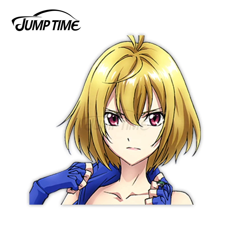 Jump Time Cross Ange Angelise Ikaruga Misurugi 12.9 Sexy Big Head Anime Girl Vinyl Decal Waifu Peeker Car Stickers | Автомобили и