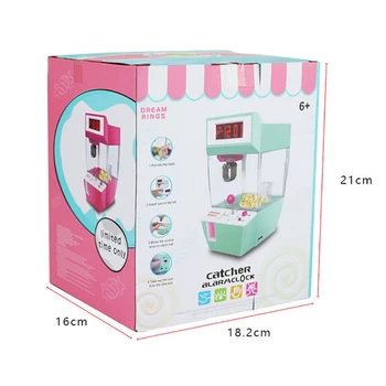 

Cute Baby Toy Arcade Machine Automatic Toys Kids Catcher Alarm Clock Coin Operated Game Crane Machine Candy Doll Grabber Claw