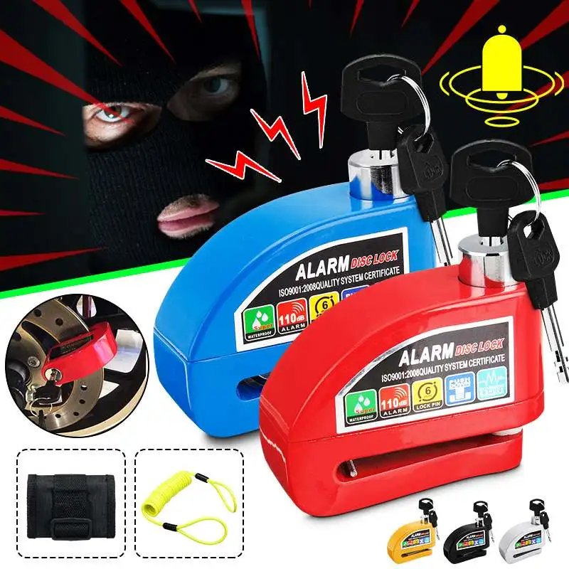 motorcycle brake lock alarm