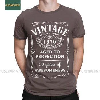 

Vintage Limited 1970 Edition T Shirt Men 100% Cotton Vintage T-Shirt 50th Birthday Gift 50 Years Old Tee Short Sleeve 4XL 5XL