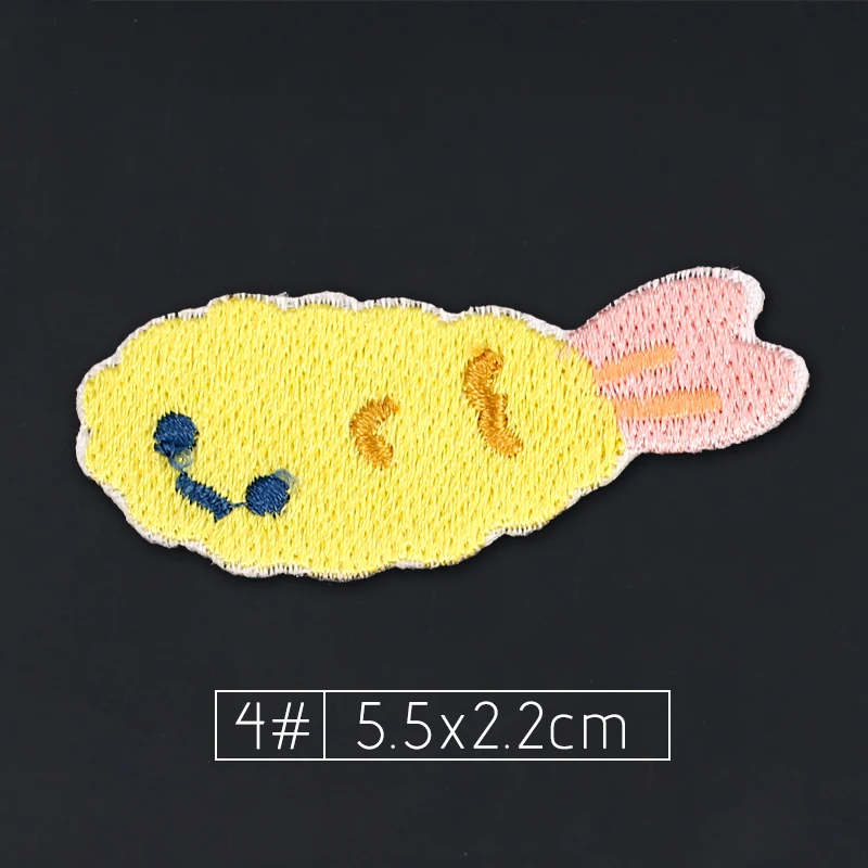 Суши Япония милый мультфильм патчи для одежды детей дети значки железная Аппликация вышитые патч наклейки на одежду JOD - Цвет: 4
