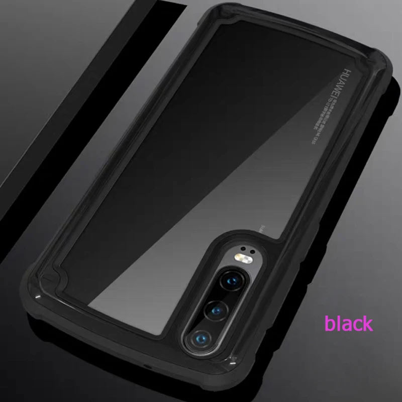 Black Роскошный бронированный противоударный чехол для телефона huawei P20 P30 Pro mate 20 Pro мягкий чехол для huawei P Smart P20 Lite чехол для телефона - Цвет: Black