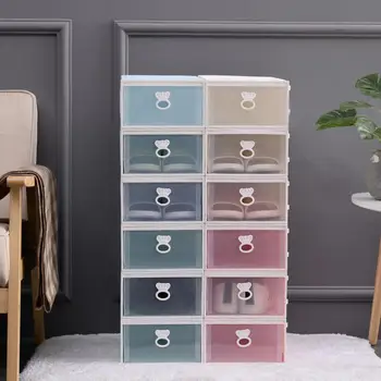 

1PC Drawer Type Shoe Box Transparent Dustproof Thicken Storage Case Wardrobe Drawer Organizer Shoes Organizer