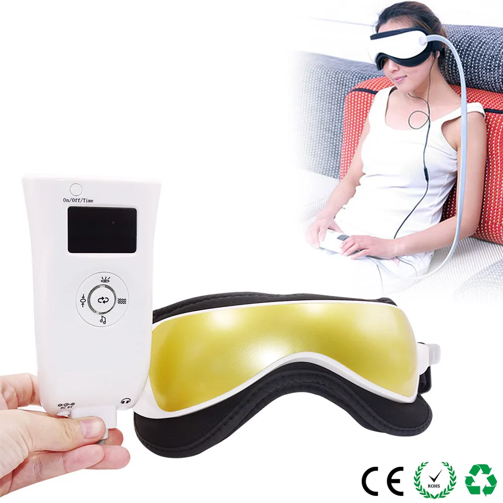

Electric DC Vibration Eye Massager Machine Music Magnetic Air Pressure Infrared Heating Massage Glasses Eyes Care Device