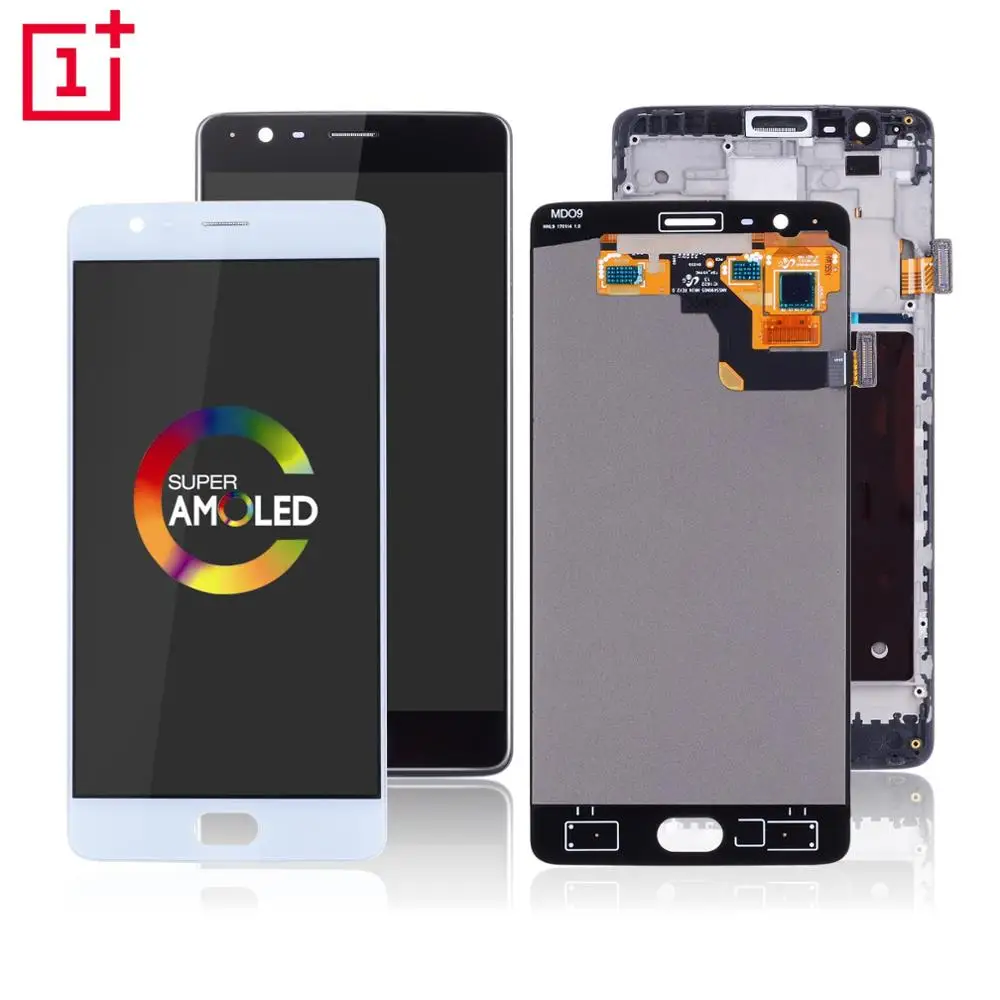 

AMOLED Original Display For Oneplus 3 Display 3T LCD Touch Screen with Frame Replacement For Oneplus 3 3T Display A3000 A3003
