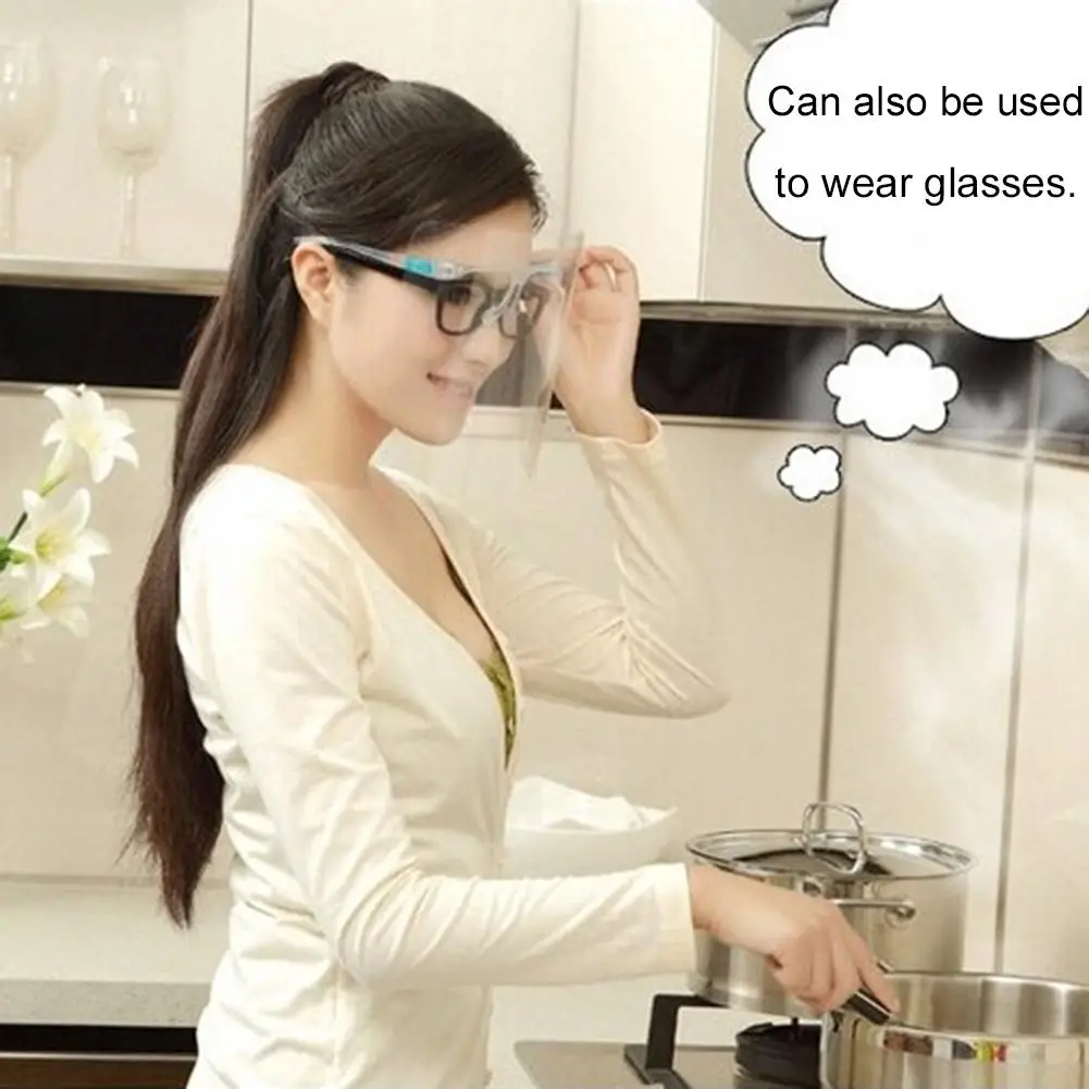

Kitchen Cooking Anti-Oil Splash Face Cover Mask Safety Worldwide Face Protector Shield Plastic Anti-smoke Screen