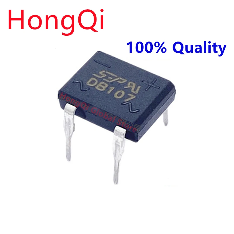 10pcs-100PCS DB107 DIP-4 1A 1000V Single Phases Diode Rectifier Bridge In Stock