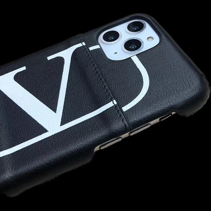 Роскошный кожаный прошитый vltn чехол для телефона для iphone 11 Pro x xs xr max 8 7 plus модный простой жесткий чехол