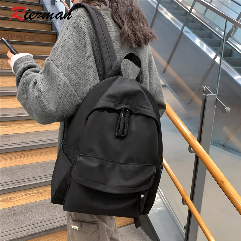 

RIEZMAN Women Backpack Anti Theft Backpack Laptop Shoulder Bags Nylon Teenager Girl School bag Mochilas Student School Backpack