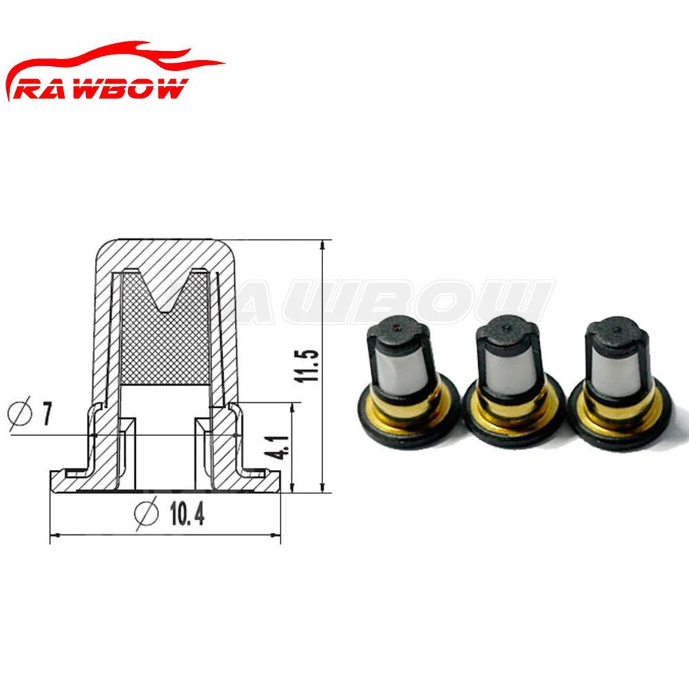 

10pcs 16600ED000 FBY1160 Fuel Injector Micro Filter 11.5*4.1*10.4mm 11016 For Nissan Tiida NV200 Livina Versa